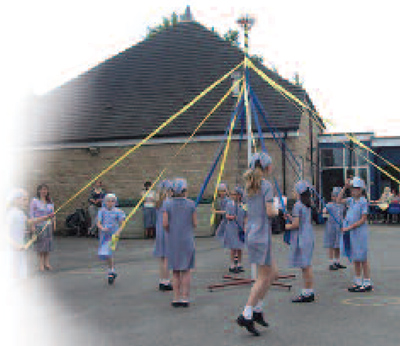 Maypole dancing
